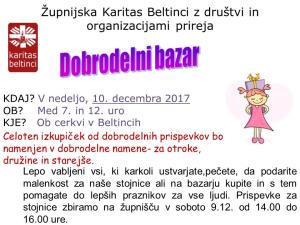 četrti dobrodelni bazar, 10. 12. 2017